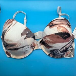 Danskin Intimates Bra 38C Padded Marble Color Tan Wired, NWT